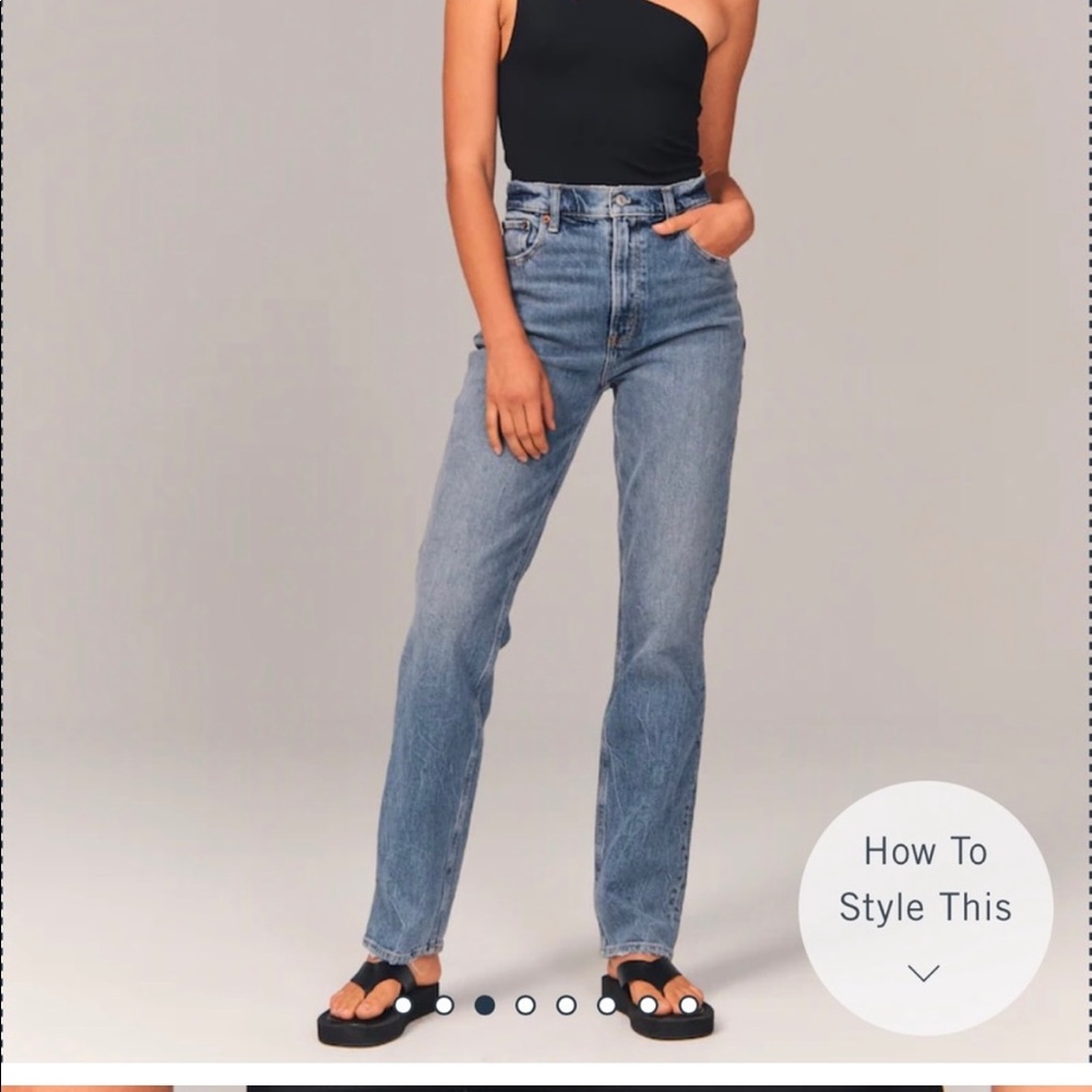 Abercrombie 90’s straight ultra high rise jeans